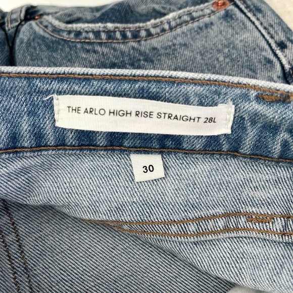 Denim Forum Aristzia The Arlo High Rise Straight Jean Ankle Light Wash | 30 x 28 - Picture 5 of 12